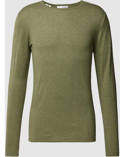 SELECTED Gebreide Pullover - Groen