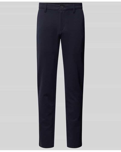 Blend Slim Fit Hose mit elastischem Bund Modell 'Langford' - Blau