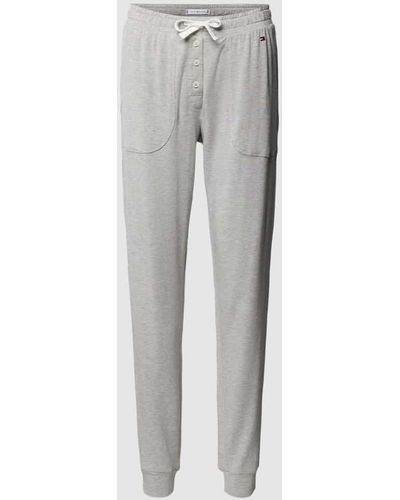 Tommy Hilfiger Sweatpants mit Logo-Stitching - Grau