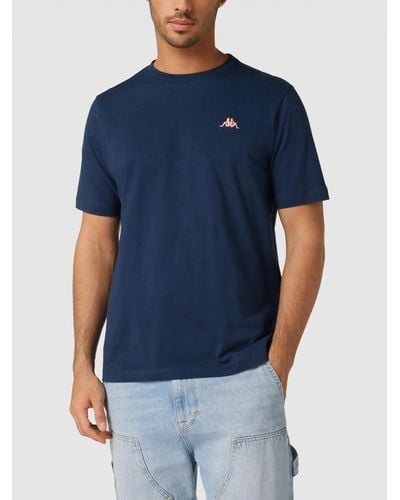 Kappa T-shirt Met Labelstitching - Blauw