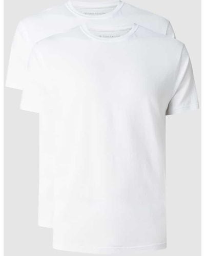 Tom Tailor T-Shirt aus Baumwolle im 2er-Pack - Weiß