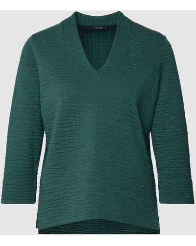 Opus Sweatshirt mit elastischem Saum Modell 'Ganila' - Grün