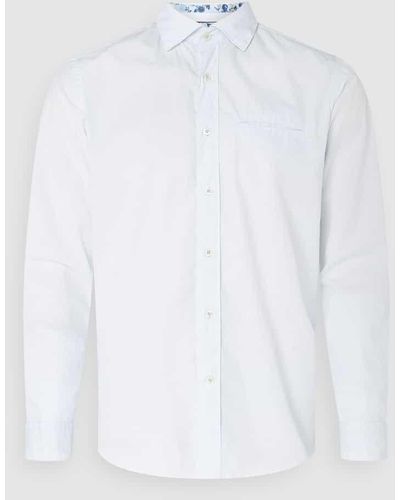 FIL NOIR Slim Fit Business-Hemd aus Baumwolle - Weiß