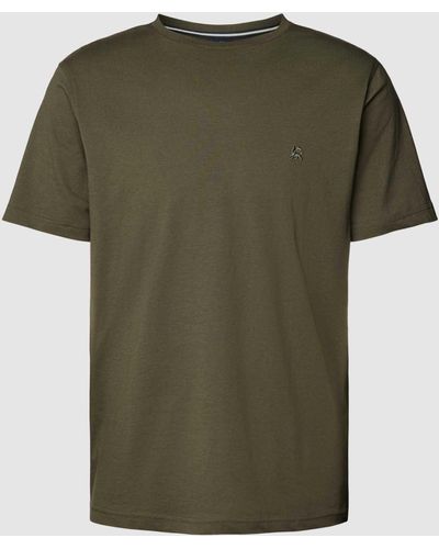 Lerros T-shirt Met Logostitching - Groen
