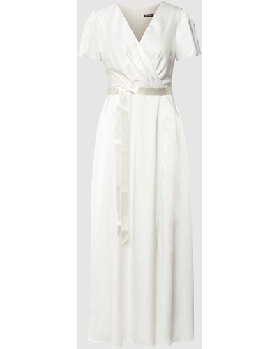 Paradi Kurzärmeliges Brautkleid mit Taillengürtel - Weiß