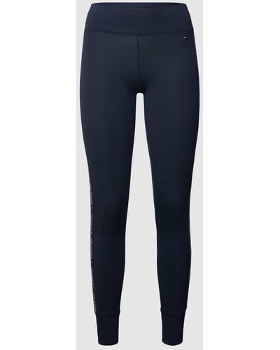 Tommy Hilfiger Leggings mit seitlichem Logo - Blau