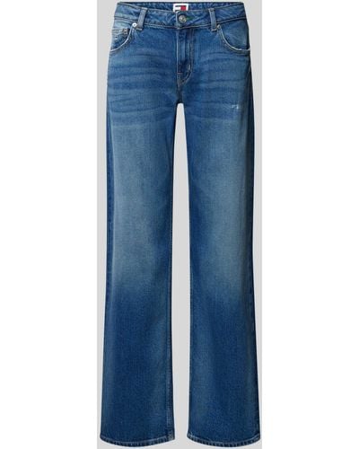 Tommy Hilfiger Straight Leg Jeans im 5-Pocket-Design Modell 'SOPHIE' - Blau