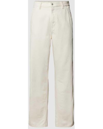 Carhartt Regular Fit Jeans im 5-Pocket-Design - Weiß