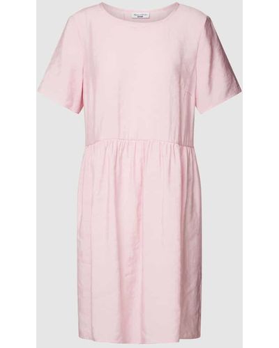 Marc O' Polo Knielanges Kleid mit Raffungen - Pink