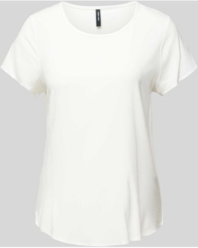 Vero Moda T-shirt Met Afgeronde Zoom - Wit