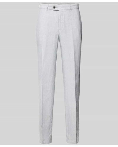 Hiltl Anzughose aus Leinen Modell 'PARMA' - Weiß