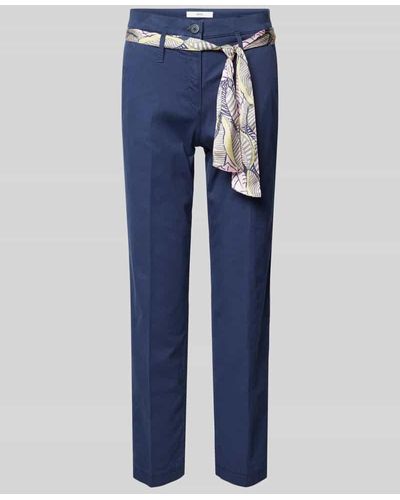 Brax Slim Fit Hose mit verkürztem Schnitt Modell 'Style. Mel' - Blau
