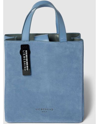 Liebeskind Berlin Tote Bag aus Leder mit Label-Details Modell 'SUEDE' - Blau