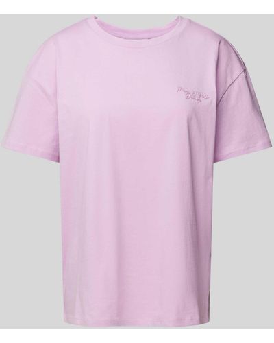 Marc O' Polo T-shirt Met Labeldetail - Roze
