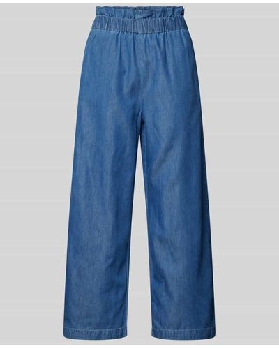 ONLY High Waist Hose mit elastischem Bund Modell 'BEA' - Blau