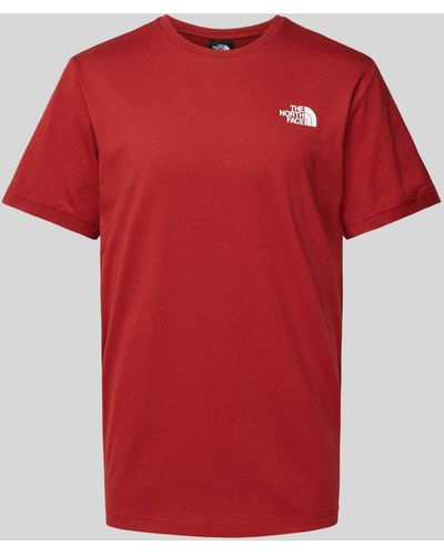 The North Face T-shirt Met Labelprint - Rood