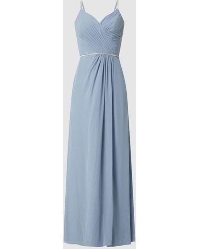 Luxuar Abendkleid mit Ziersteinen - Blau