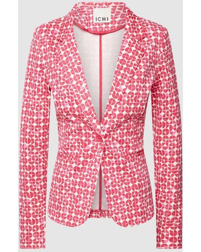 Ichi Blazer mit Allover-Print Modell 'Kate Print' - Pink