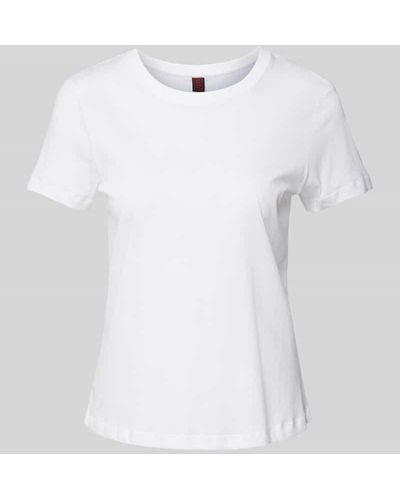 Stefanel T-Shirt im unifarbenen Design - Weiß