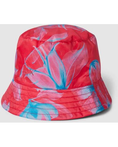 Armani Exchange Bucket Hat mit Allover-Muster - Rot