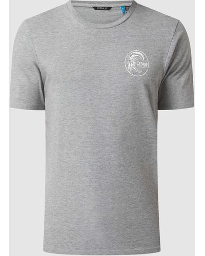 O'neill Sportswear T-shirt Met Labelprint - Grijs