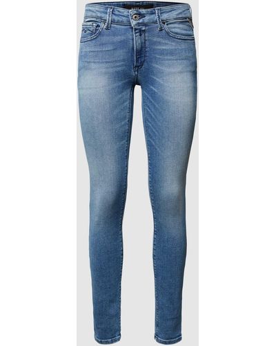 Replay Skinny Fit Jeans Met Stretch, Model 'new Luz' - Blauw