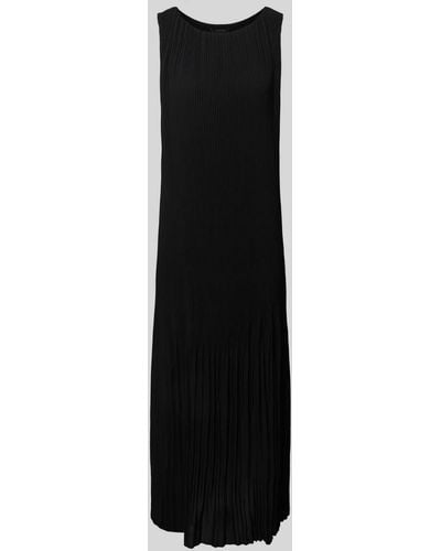 Comma, Maxi-jurk Met Plissévouwen - Zwart