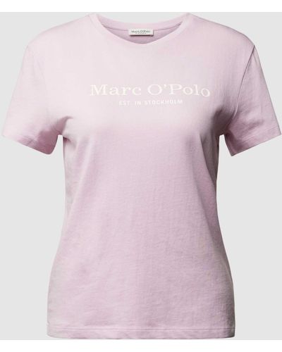 Marc O' Polo T-shirt Met Labelprint - Roze