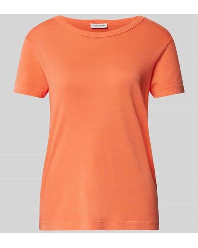 Marc O' Polo T-Shirt im unifarbenen Design - Orange