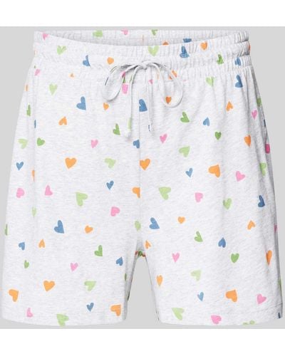 Jake*s Pyjama-Shorts mit Allover-Motiv-Print - Grau