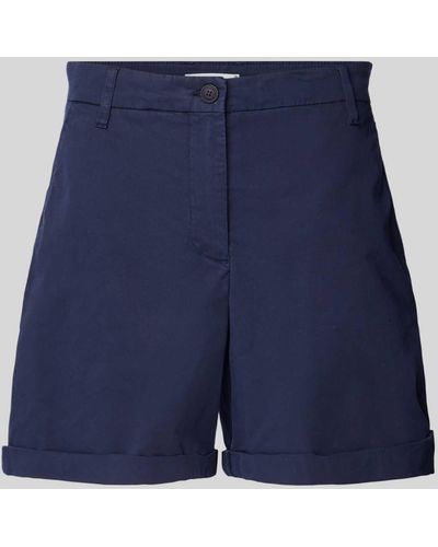 Tommy Hilfiger Flared Chino-Shorts mit Gesäßtaschen Modell 'CO BLEND GMD' - Blau