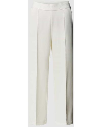 Cambio Wide Leg Stoffhose mit Bundfalten Modell 'CAMERON' - Weiß