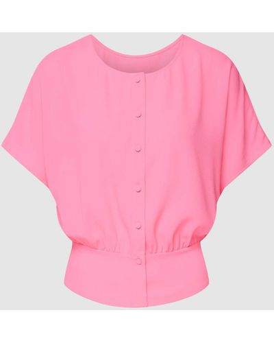 Essentiel Antwerp Bluse mit überschnittenen Schultern - Pink