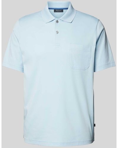 maerz muenchen Regular Fit Poloshirt Met Borstzak - Blauw