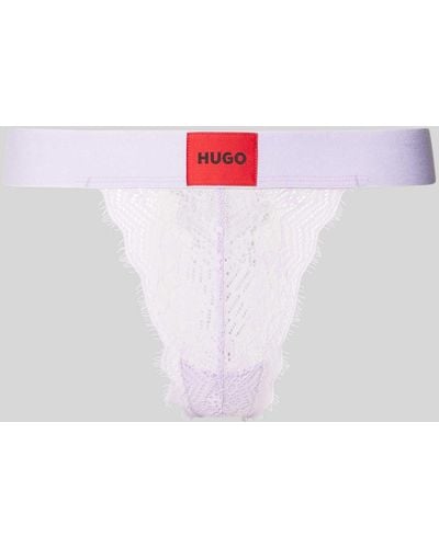 HUGO String mit Label-Detail - Weiß