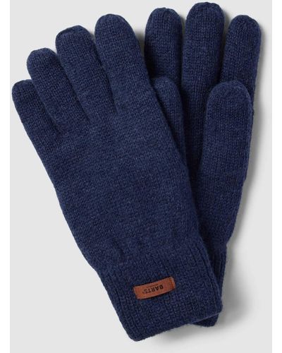 Barts Handschoenen Met Labeldetail - Blauw