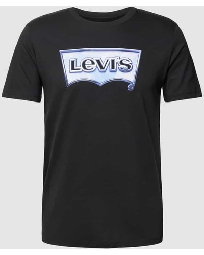 Levi's T-Shirt mit Label-Print - Schwarz