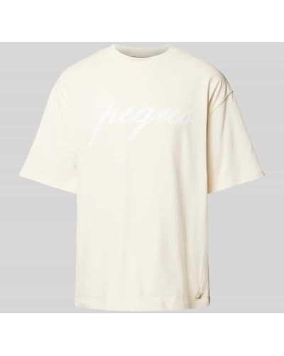 Pequs T-Shirt mit überschnittenen Schultern - Natur