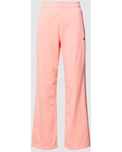 DKNY Regular Fit Sweatpants mit Label-Detail - Pink