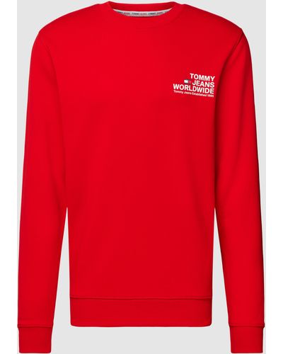 Tommy Hilfiger Sweatshirt mit Rundhalsausschnitt Modell 'ENTRY GRAPHIC' - Rot