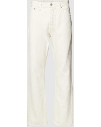 Jack & Jones Relaxed Fit Jeans im 5-Pocket-Design Modell 'CHRIS' - Weiß