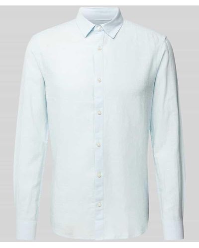Only & Sons Regular Fit Freizeithemd mit Kentkragen Modell 'CAIDENLS' - Blau