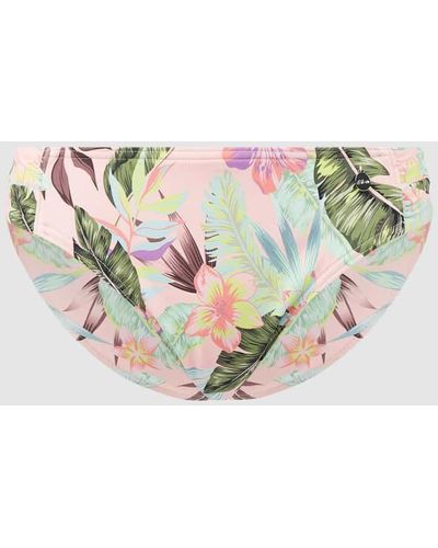S.oliver Bikini-Hose mit floralem Muster - Pink