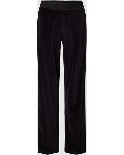 Jake*s Flared Cut Broek Met Elastische Band - Zwart