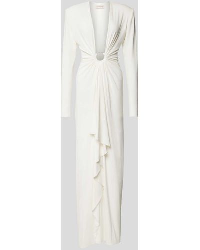 Alexandre Vauthier Abendkleid mit Zierbesatz - Weiß