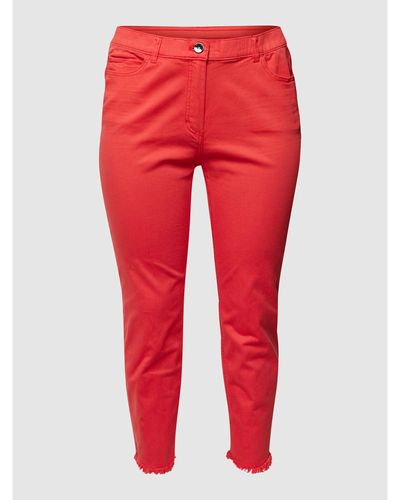 Samoon PLUS SIZE Jeans im 5-Pocket-Design - Rot