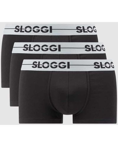 Sloggi Trunks mit Stretch-Anteil im 3er-Pack - Schwarz
