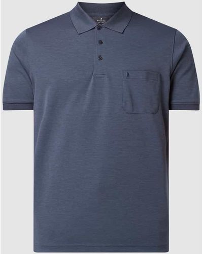 RAGMAN Poloshirt mit Brusttasche - Blau