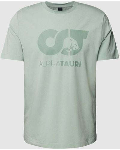 ALPHATAURI T-shirt Met Labelprint - Groen