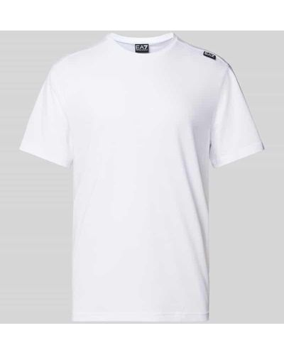 EA7 T-Shirt mit Label-Patch - Weiß